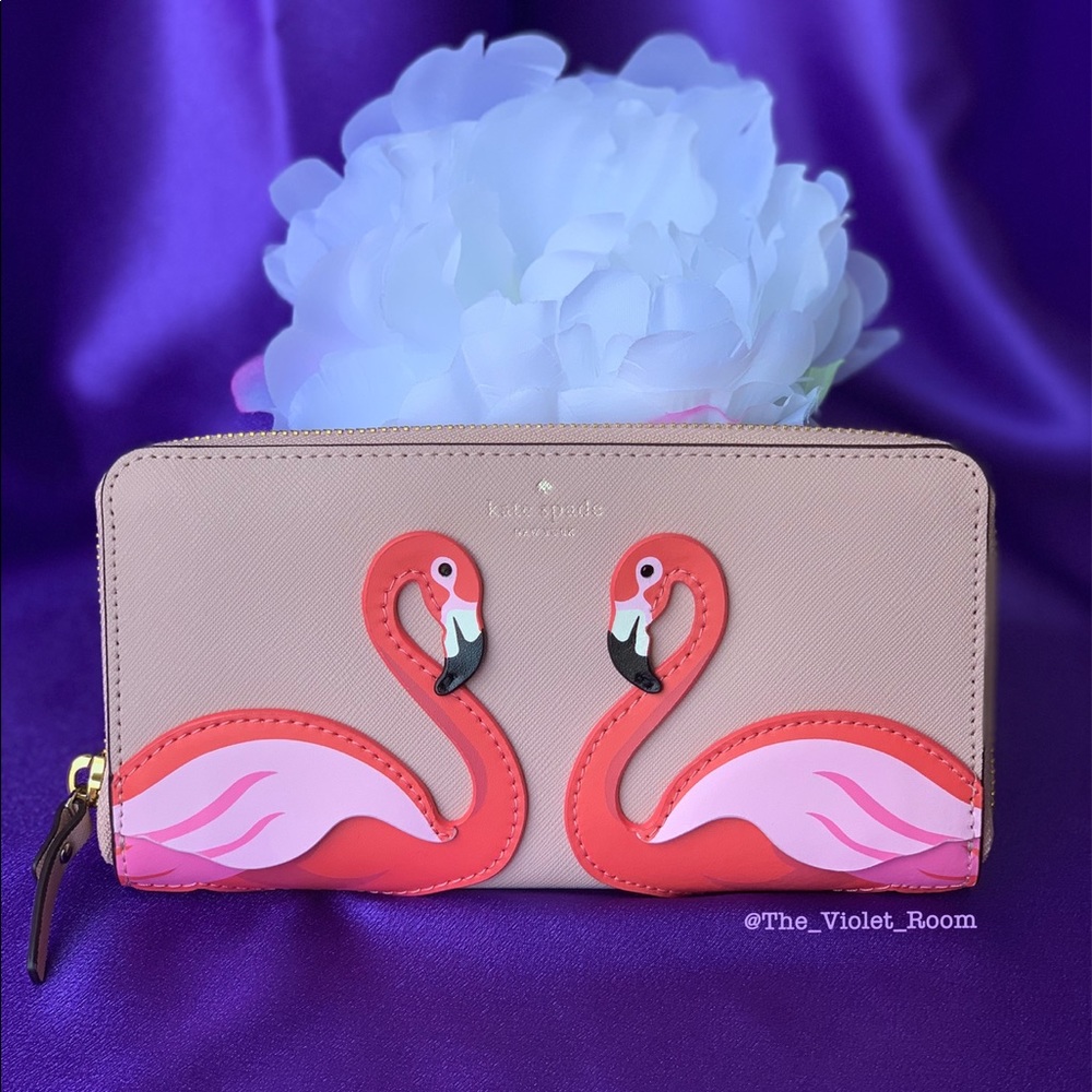 ▪️KATE SPADE▪️Large Wallet Flamingo By The Pool